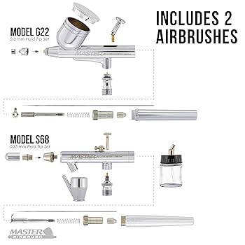Amazon.com: Professional Master G22, S68, E91 Airbrush Kit